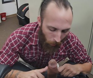 Bearded cracker sucks black cock and gets asshole gaped