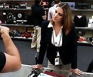 Busty business woman fucked in exchange for a plane ticket