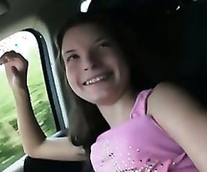 Puffy nippled hitchhiker teen Anita B banged in the public