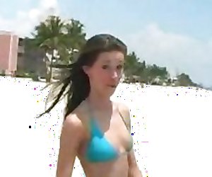 Sexy teen in bikini showing her body