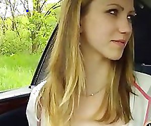 Blonde teen Beatrix hitch hikes and fucks her brains out
