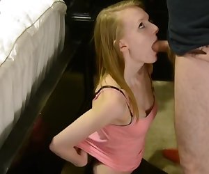 Daddy rips my yoga pants and fuck me from behind